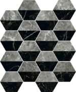 Marmi Hex Decor Grigio Nero